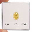 Камень без оправы, бриллиант Цвет: Желтый, Вес: 1.30 карат