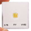 Камень без оправы, бриллиант Цвет: Желтый, Вес: 0.75 карат
