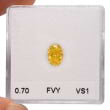 Камень без оправы, бриллиант Цвет: Желтый, Вес: 0.70 карат