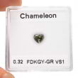 Камень без оправы, бриллиант Цвет: Хамелеон, Вес: 0.32 карат