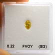 Камень без оправы, бриллиант Цвет: Желтый, Вес: 0.22 карат