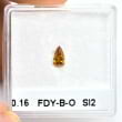 Камень без оправы, бриллиант Цвет: Оранжевый, Вес: 0.16 карат