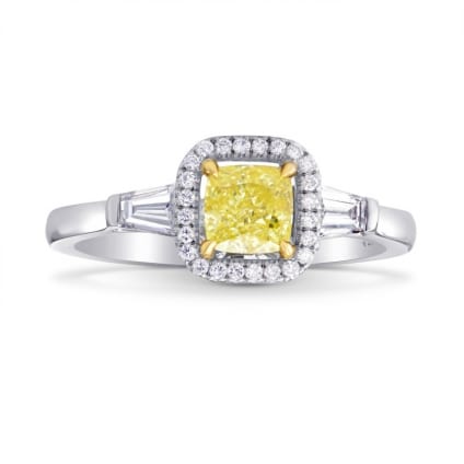 Кольцо, бриллиант Цвет: Желтый, Вес: 0.58 карат