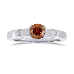 Кольцо, бриллиант Цвет: Оранжевый, Вес: 0.53 карат