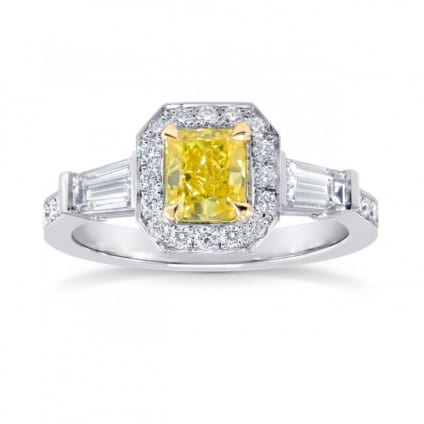 Кольцо, бриллиант Цвет: Желтый, Вес: 0.70 карат