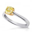 Кольцо, бриллиант Цвет: Желтый, Вес: 0.61 карат