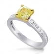 Кольцо, бриллиант Цвет: Желтый, Вес: 1.21 карат