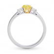 Кольцо, бриллиант Цвет: Желтый, Вес: 0.53 карат