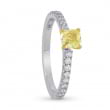 Кольцо, бриллиант Цвет: Желтый, Вес: 0.75 карат