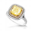 Кольцо, бриллиант Цвет: Желтый, Вес: 2.01 карат