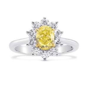 Кольцо, бриллиант Цвет: Желтый, Вес: 1.04 карат