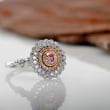 Кольцо, бриллиант Цвет: Розовый, Вес: 0.42 карат