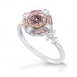 Кольцо, бриллиант Цвет: Розовый, Вес: 0.59 карат