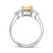 Кольцо, бриллиант Цвет: Желтый, Вес: 1.50 карат