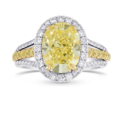 Кольцо, бриллиант Цвет: Желтый, Вес: 3.03 карат