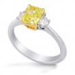 Кольцо, бриллиант Цвет: Желтый, Вес: 1.23 карат