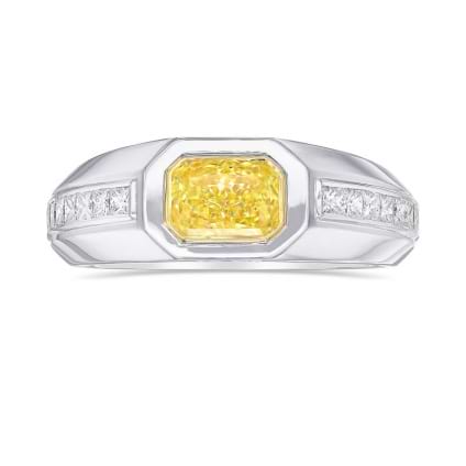 Кольцо, бриллиант Цвет: Желтый, Вес: 1.11 карат
