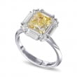 Кольцо, бриллиант Цвет: Желтый, Вес: 2.02 карат