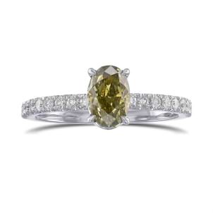 Кольцо, бриллиант Цвет: Желтый, Вес: 0.86 карат
