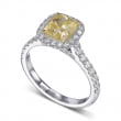 Кольцо, бриллиант Цвет: Желтый, Вес: 1.52 карат