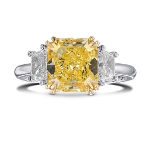 Кольцо, бриллиант Цвет: Желтый, Вес: 3.11 карат