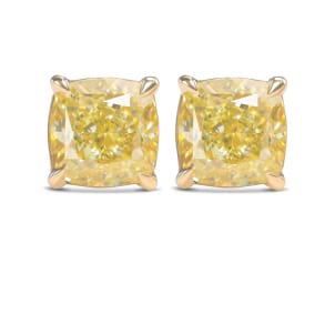 Серьги, бриллиант Цвет: Желтый, Вес: 1.44 карат