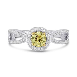 Кольцо, бриллиант Цвет: Желтый, Вес: 0.60 карат