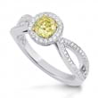 Кольцо, бриллиант Цвет: Желтый, Вес: 0.60 карат